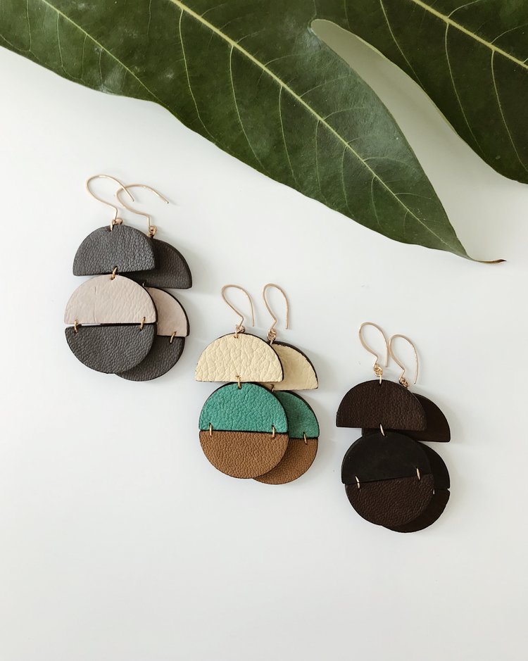 Gia Leather Earrings