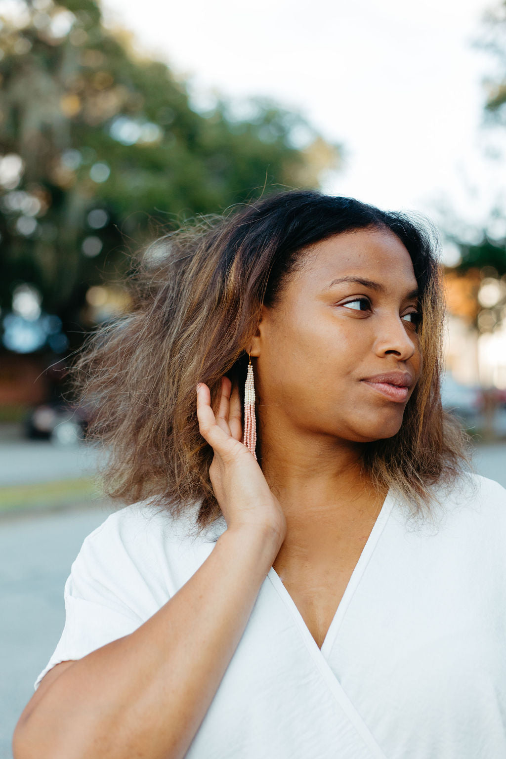 Beaded Tassel Earring
