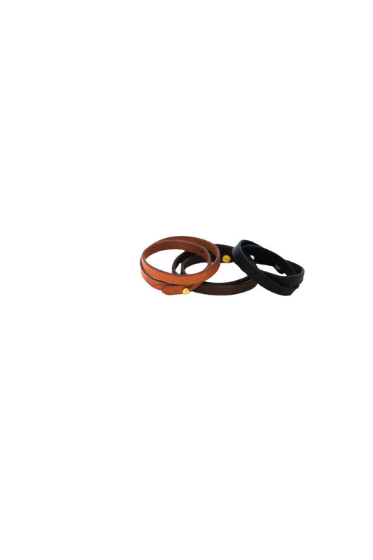 Double Wrap Leather Bracelet