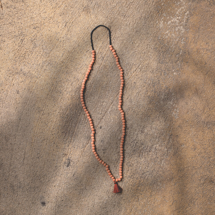 Terra Cotta Tassel Necklace