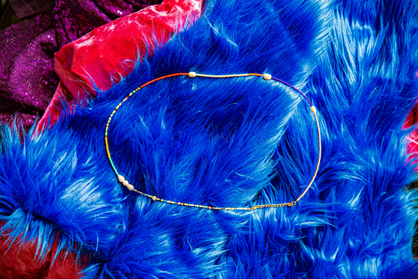 Koulè Lavi Beaded Wrap Choker