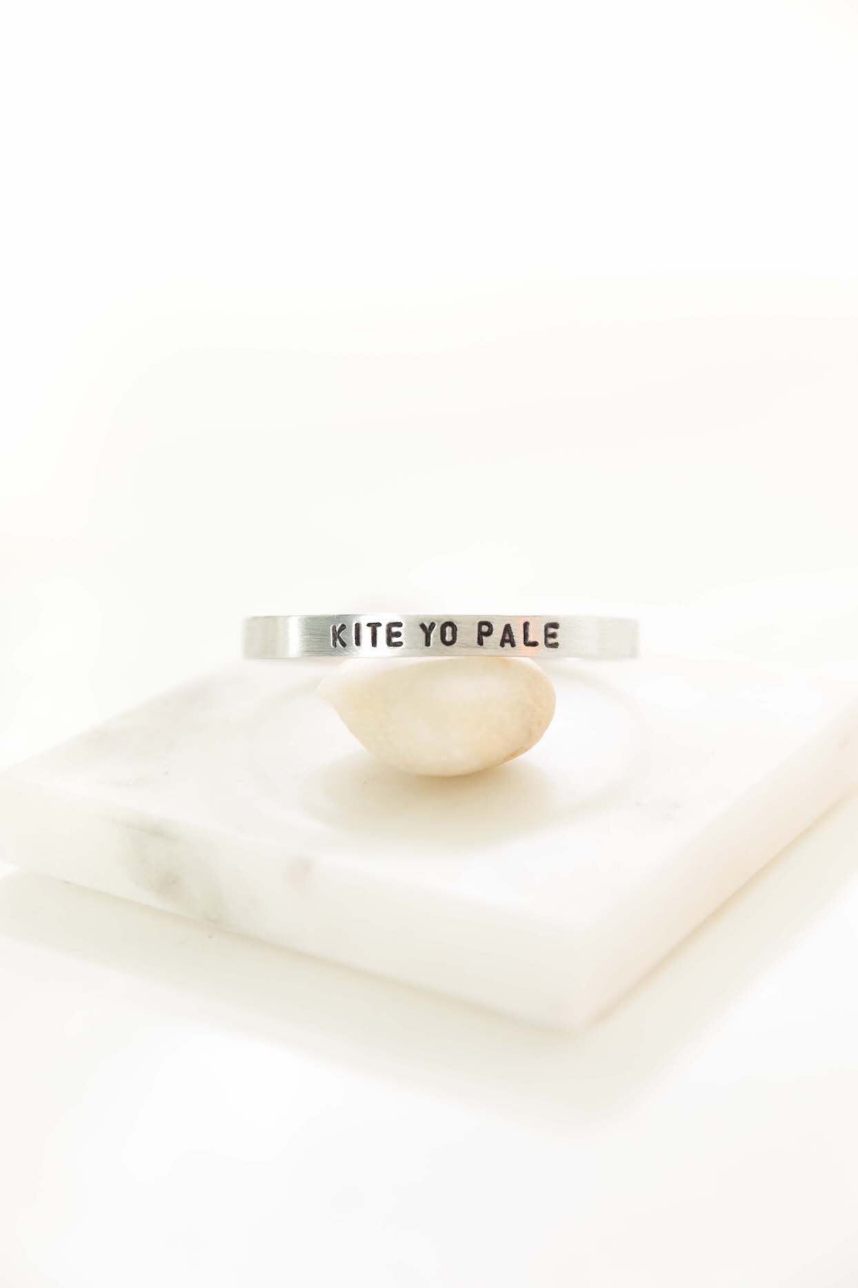 Aluminum Story Cuff - Haitian Phrases