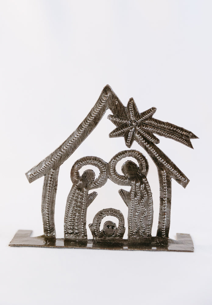 Mini Standing Metal Manger