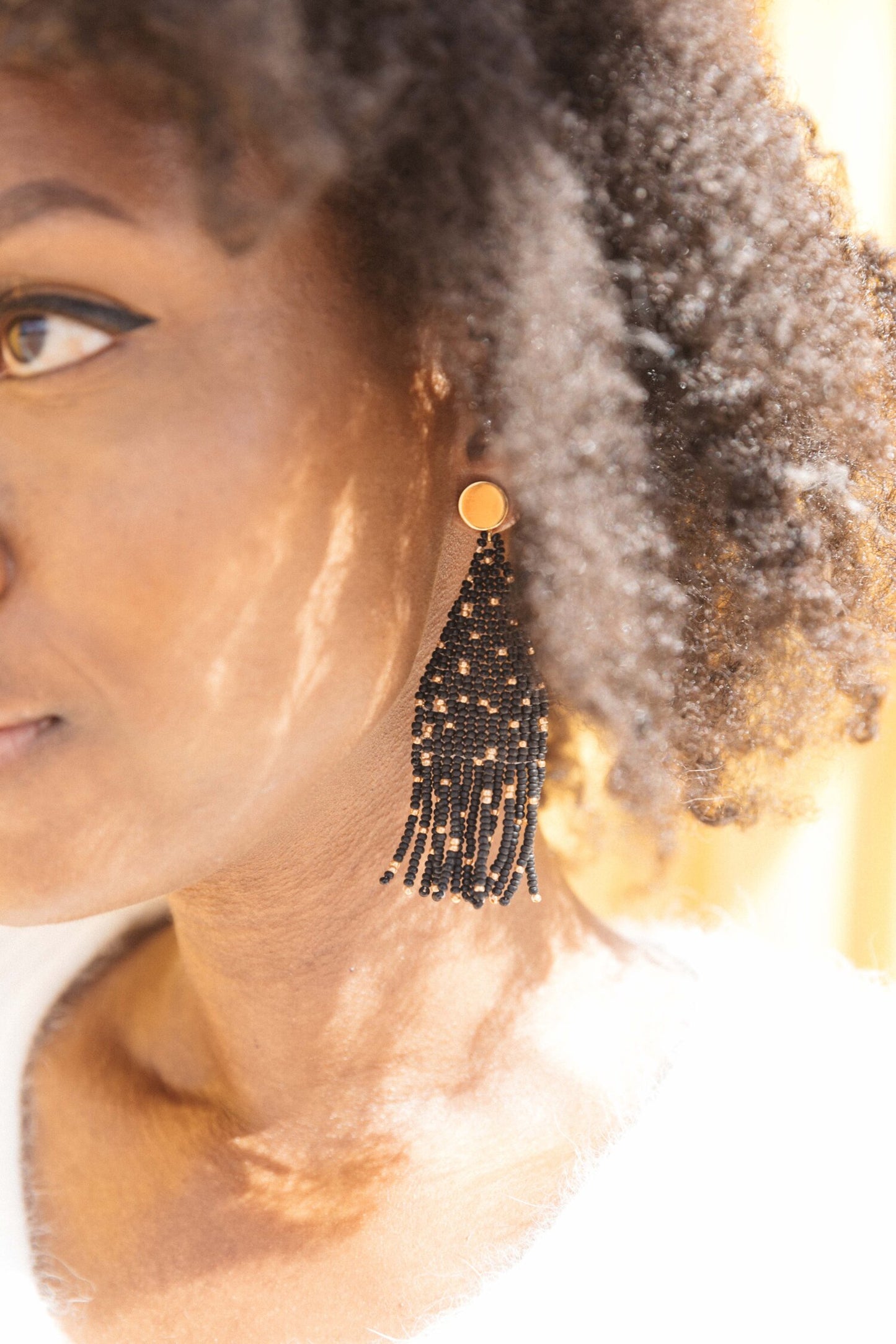 Annie Beaded Fringe Earring