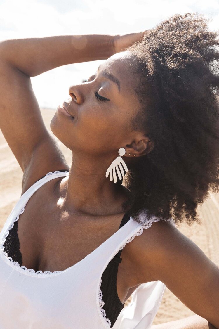 Coral Aluminum Earrings