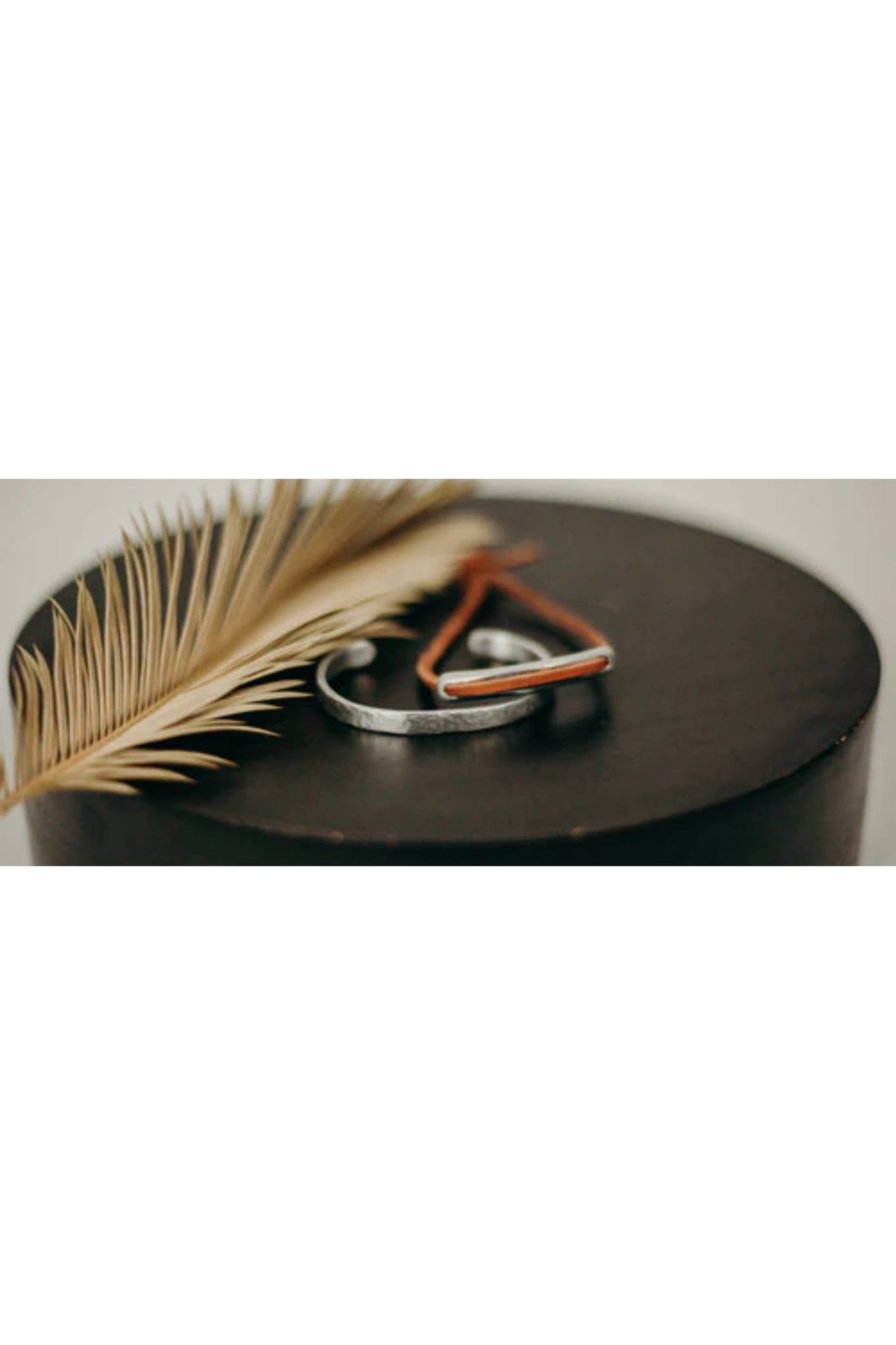 Thin Hammered Aluminum Cuff