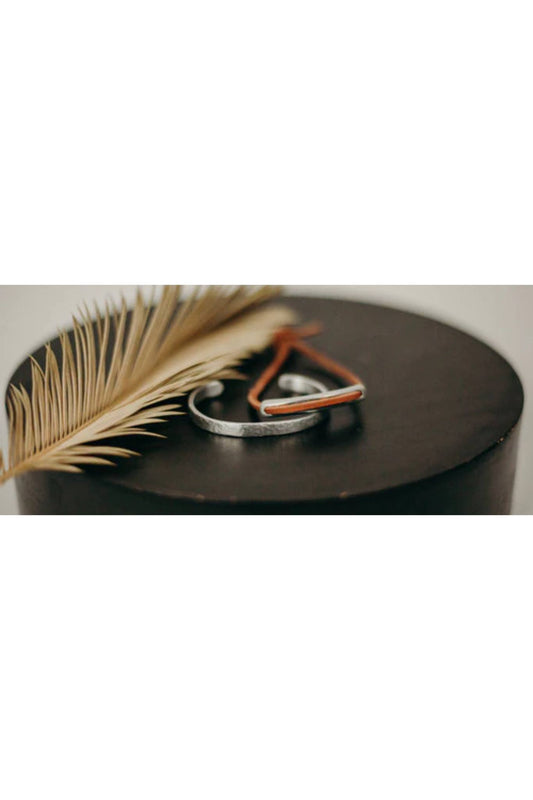 Thin Hammered Aluminum Cuff