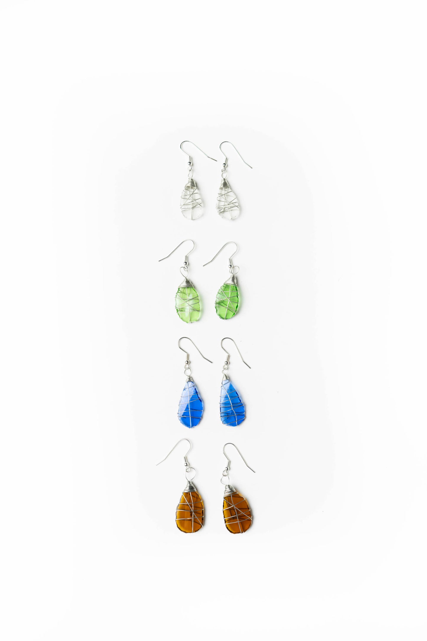 Tumbled Glass Earring