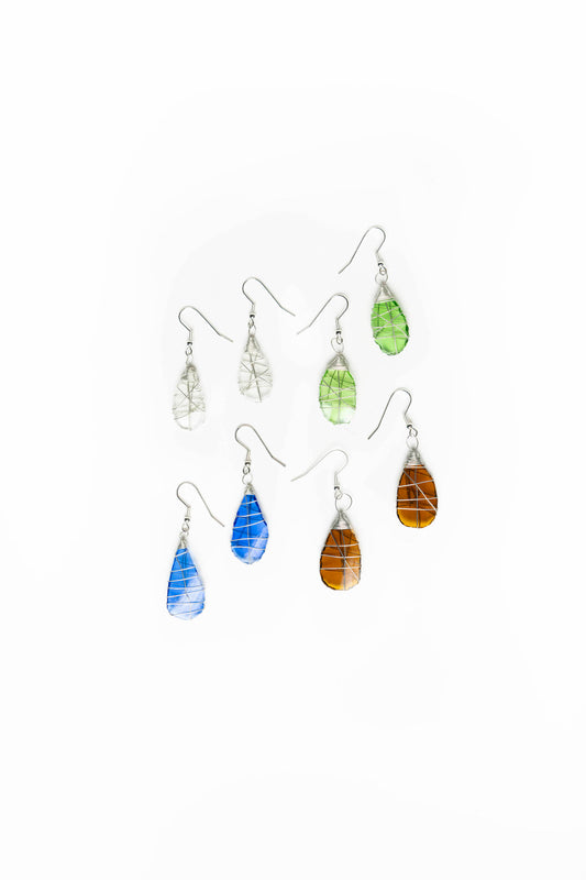 Tumbled Glass Earring