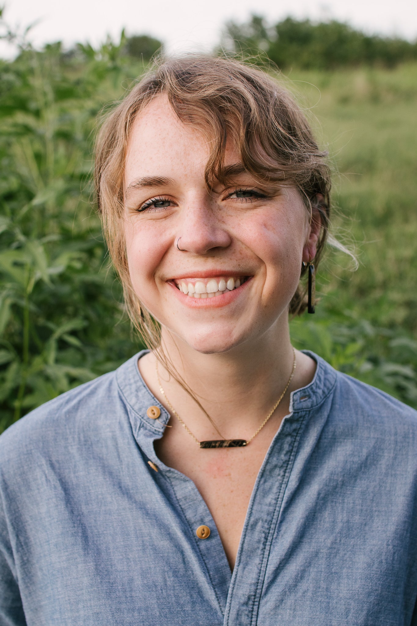 Petite Baguette Necklace by Atelier Calla