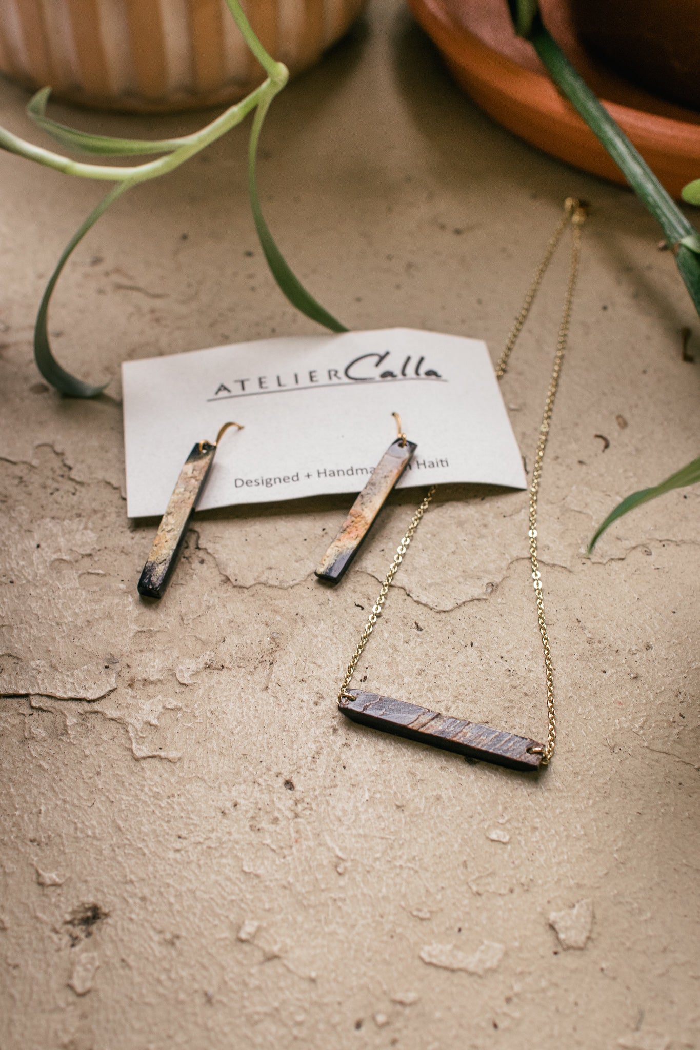 Petite Baguette Necklace by Atelier Calla