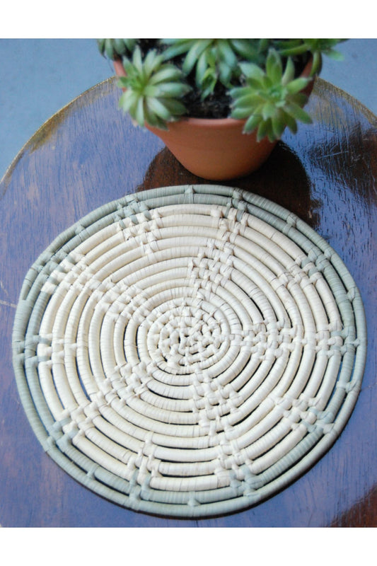 Round 8 inch Trivet with Sage Trim